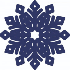 Sticker decorativ, Mandala, Albastru, 60 cm, 4984ST-3