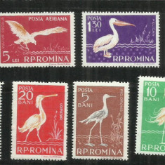 ROMANIA 1957 - FAUNA DIN DELTA DUNARII, MNH - LP 448