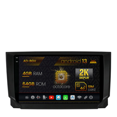 Navigatie Seat Ibiza (2017+), Android 13, V-Octacore 4GB RAM + 64GB ROM, 9.5 Inch - AD-BGV9004+AD-BGRKIT045 foto