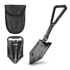 Lopata pliabila Navaris pentru camping, 57x15x5 cm, multifunctionala cu husa, 46855.2.01