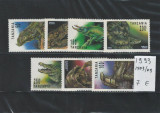 Tanzania 1993 - Mi 1503/09 - Fauna, reptile, Nestampilat