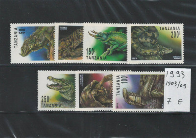 Tanzania 1993 - Mi 1503/09 - Fauna, reptile foto