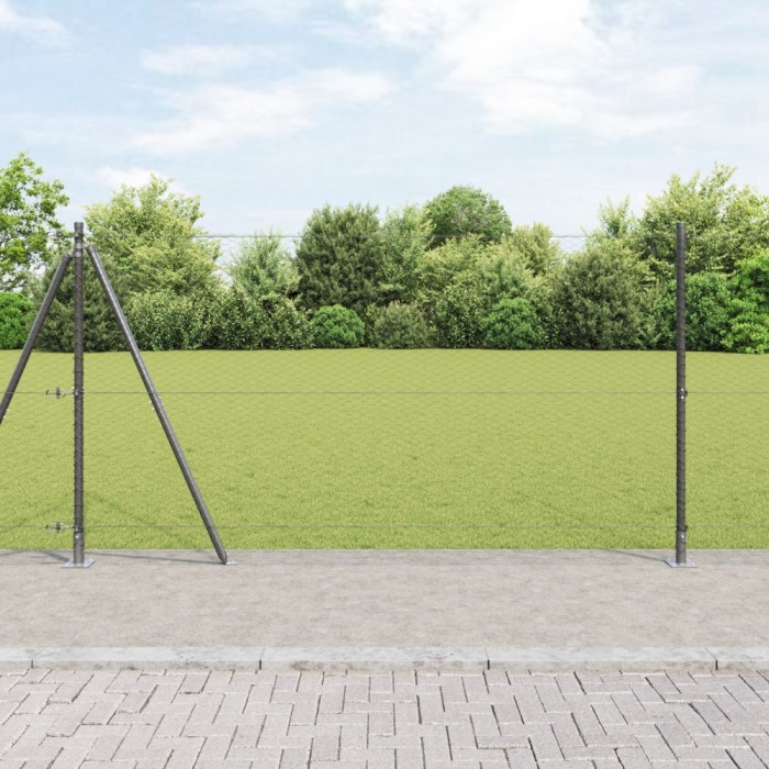 Gard Hexagonal vidaXL Gri 1.2x100 m Oțel