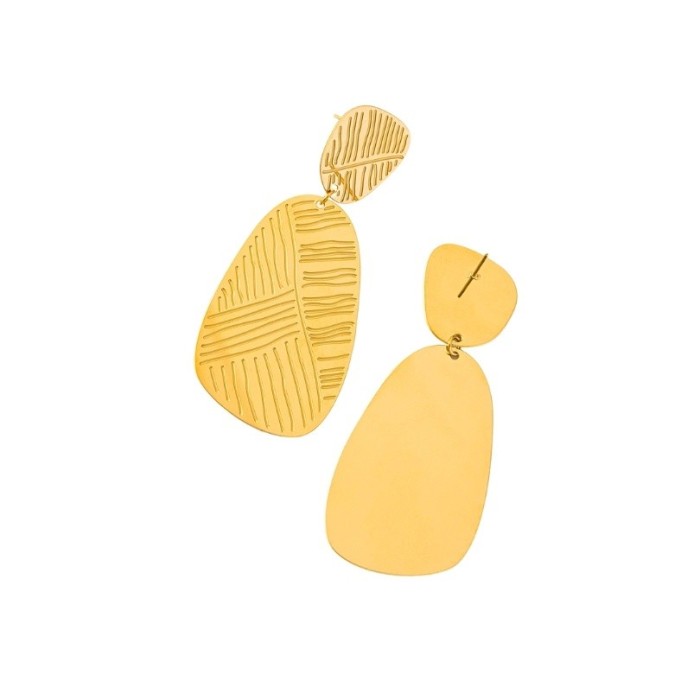 Cercei placati cu aur Leaf Dragonfly