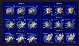 RO 2011 LP 1900 &quot;Zodiac I &quot;, triptic de 3 serii din minicoli , MNH