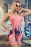 F779-33 Salopeta casual din material reiat elastic