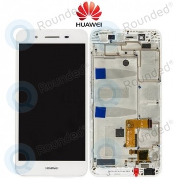 Huawei GR3 (TAG-L21) Capac frontal modul display + LCD + digitizer alb foto