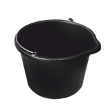 Galeata pentru constructii, cu cioc, maner metalic, neagra, 16&nbsp;L, Richmann GartenVIP DiyLine