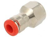 Racord push-in alamă nichelată 1/4&quot;