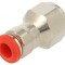 Racord push-in alamă nichelată 1/4&quot;