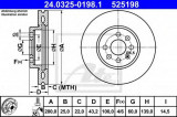 Disc frana OPEL ASTRA H GTC (L08) (2005 - 2016) ATE 24.0325-0198.1