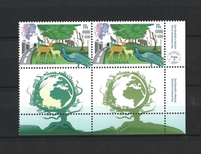 ROMANIA 2023 - ZIUA MEDIULUI, 2 SERII+2 VINIETE DIN COALA DE POSTA (2) - LP 2420 foto