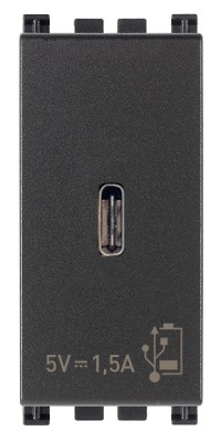 Priza USB tip C 5V 1,5A 1M Vimar Arke gri antracit 19292.C foto