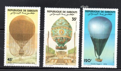 Djibouti 1983, Baloane, serie neuzata, MNH foto