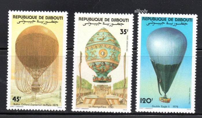 Djibouti 1983, Baloane, serie neuzata, MNH