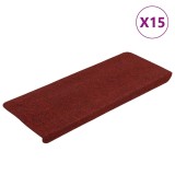 Cumpara ieftin Covorase scari autoadezive, 15 buc., rosu, 65x24,5x3,5 cm