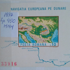 1977-Lp 950-Navigatia pe Dunare-col. nedant.-MNH
