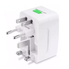 Adaptor universal priza, Linomag&reg;, Compatibil cu EU/UK/SUA/JP/CH/AUS/TH, Alb