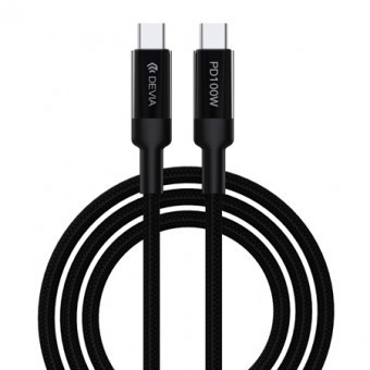 CABLU USB-C - USB-C 100W 1.5M - NEGRU foto