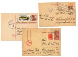 Lot 3 carti postale vechi cu cenzuri militare Germane, WW1, WW2