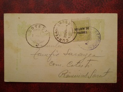 1916-C.P.circ.Cotesti-Curtea de Arges-Cerbureni-Rara foto