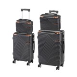 TraveLux Urban XXII gurul&oacute;s bőr&ouml;nd szett fekete