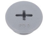 Capac Protecție PG9 Poliamidă Gri &Icirc;nchis 6mm