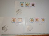 LOT 11 PLICURI PRIMA ZI TIMBRE NEDANTELATE MEDALII OLIMPICE F.D.C. TOKIO 1964