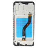 Display LCD Touchscreen cu Rama Samsung Galaxy A20s (A207) Negru - Compatibil