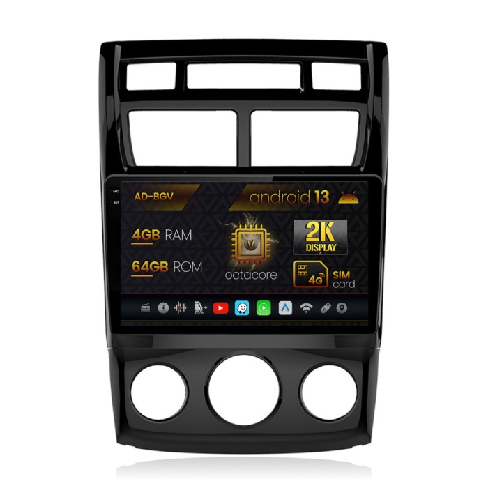 Navigatie Kia Sportage (2005-2010) M AC, Android 13, V-Octacore 4GB RAM + 64GB ROM, 9.5 Inch - AD-BGV9004+AD-BGRKIT148S