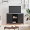 Gossi comoda tv, negru, 100x35x65 cm, lemn compozit