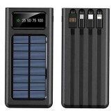 Cumpara ieftin Baterie externa solara 10000mAh SMART Power Bank cu 4 cabluri conectare