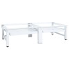 VidaXL Suport mașină de spălat/uscător, cu rafturi retractabile, alb 51196