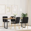 VidaXL Scaune de bucătărie, 4 buc., negru, material textil 3315299