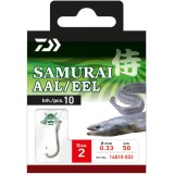 Cumpara ieftin Carlige Legate Daiwa Samurai Eel, 10buc/plic (Marime Carlige: Nr. 6)