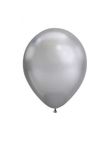 Set 10 Baloane Chrome Argintii 30 cm