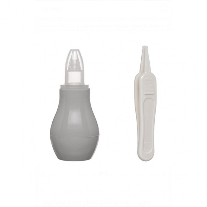 Aspirator Nazal pentru Bebelusi, Alb, 2 piese