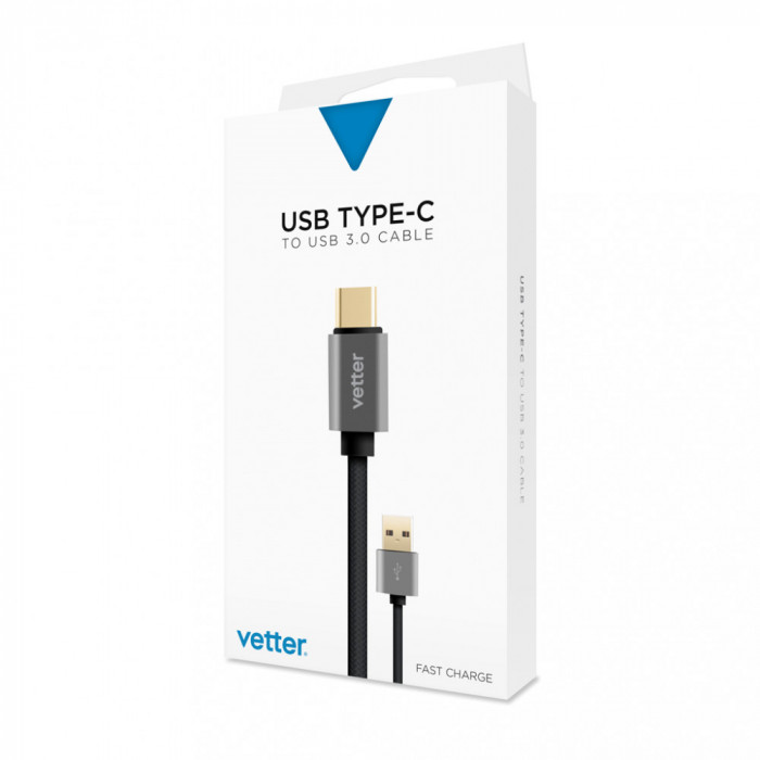 Cablu Vetter, Type-C to USB 3.0, Gri