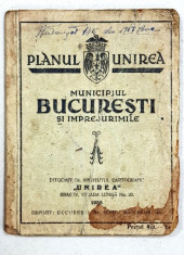 Planul Unirea, Municipiul Bucuresti si Imprejurimile - 1935 foto