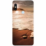Husa silicon pentru Xiaomi Mi 8, Sunset Foamy Beach Wave