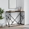 Gossi masuta consola, stejar maro, 100x40x80 cm, lemn prelucrat