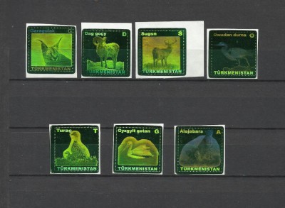 TURKMENISTAN 2008 FAUNA GREEN IMPRINT foto