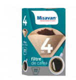Cumpara ieftin Hartie filtru cafea Misavan, nr 4, 100 buc/cutie