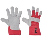 Manusi EIDER RED 11/XXL, rosii, combinate (set 12 perechi)