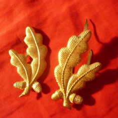 Pereche Petlite militare aurii pt subofiteri ,aurii ,h=4,7cm