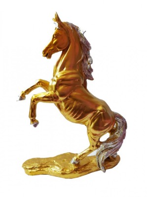 Statueta in forma de Cal, Auriu, 35 cm, TZ543A foto