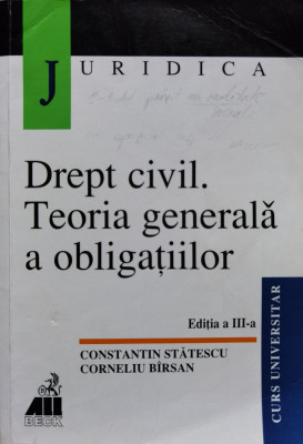 Drept Civil Teoria Generala A Obligatiilor - Constantin Statescu Corneliu Birsan ,555222 foto