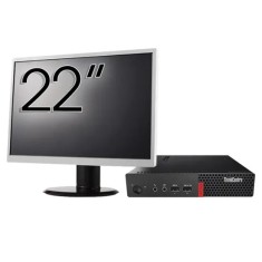 Pachet Second Hand Calculator Lenovo ThinkCentre M710q Mini PC, Intel Core i5-6500T 2.50GHz, 16GB DDR4, 512GB SSD + Monitor 22 Inch foto
