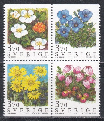 Suedia 1994 - Flori de munte, MNH foto