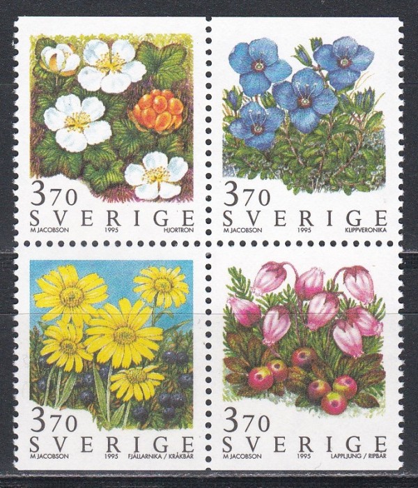 Suedia 1994 - Flori de munte, MNH